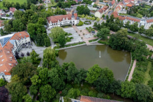 Luftbild vom Kurpark Bad Schmiedeberg